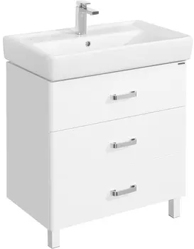 Тумба с раковиной напольная Aquaton Америна 80 М белый глянцевый