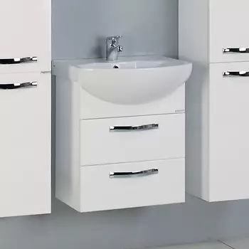 Тумба с раковиной подвесная Aquaton Ария М 50 белый