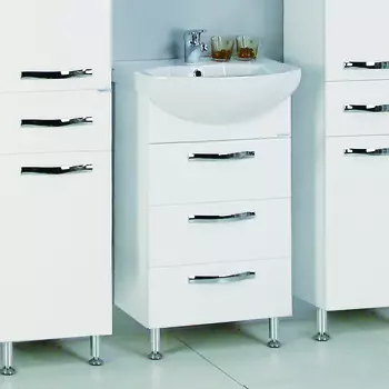 Тумба с раковиной напольная Aquaton Ария Н 50 белый