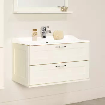 Тумба с раковиной подвесная Aquaton Леон 80 белый