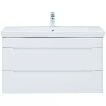 Тумба с раковиной Allen Brau Aquanet София 105 белый глянец