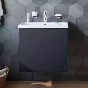 Тумба с раковиной AM.PM Gem 60 графит матовый, подвесная