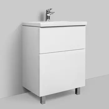 Тумба с раковиной AM.PM Gem 60 белый глянец, с 2 ящиками