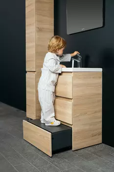 Тумба с раковиной AM.PM Gem S 60 напольная, светлый дуб