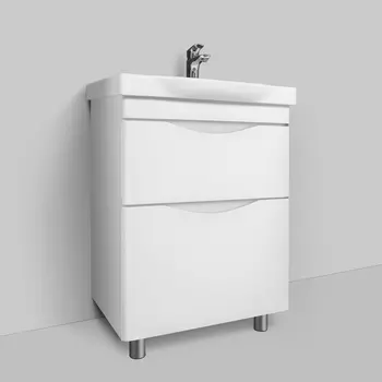 Тумба с раковиной AM.PM Like 65 напольная, белый глянец