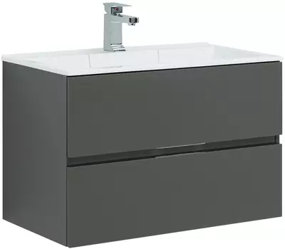 Тумба для комплекта Aquanet Алвита 80 серый антрацит