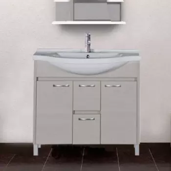 Тумба с раковиной Aquanet Донна 100 беленый дуб