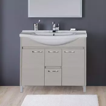 Тумба с раковиной Aquanet Донна 90 беленый дуб