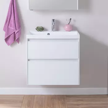 Тумба под раковину Aquanet Гласс 60 белый