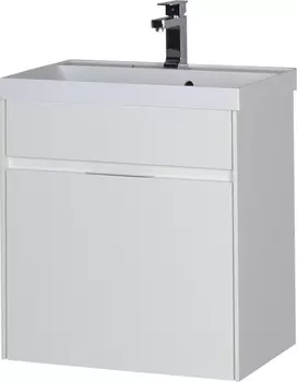 Тумба с раковиной Aquanet Латина 60 1 ящик белая