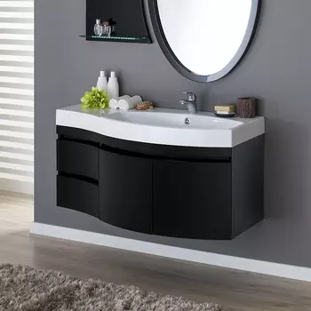 Тумба с раковиной Aquanet Опера 2-115 черная R