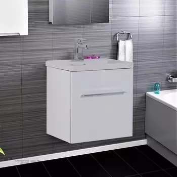 Тумба с раковиной Aquanet Порто 50 белая