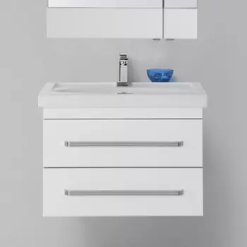 Тумба с раковиной Aquanet Сиена 70 подвесная белая