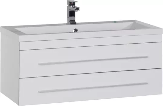 Тумба под раковину Aquanet Верона 100 подвесная белая