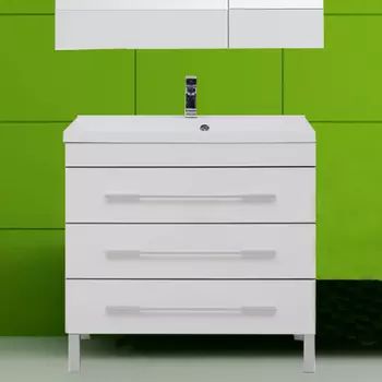 Тумба с раковиной Aquanet Верона 90 белая