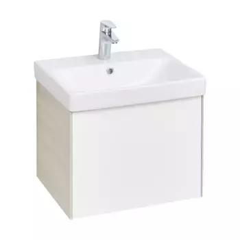 Тумба с раковиной Aquaton Асти 55 белый-светлое дерево