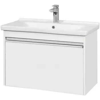 Тумба с раковиной Aquaton Капри 80 белый глянцевый