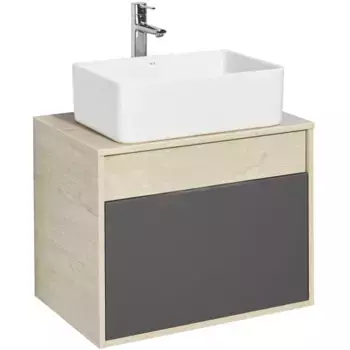 Тумба с раковиной Aquaton Лофт Урбан 65 светлое дерево-серый