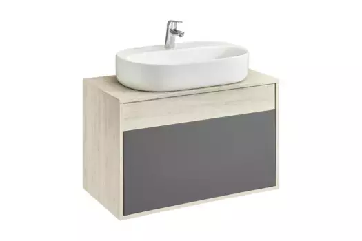 Тумба с раковиной Aquaton Лофт Урбан 80 светлое дерево-серый