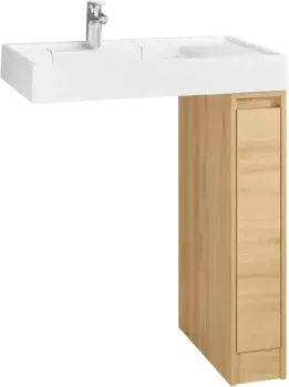 Тумба с раковиной Aquaton Лондри 20 светлое дерево