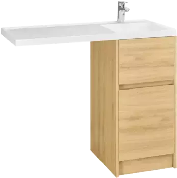 Тумба с раковиной Aquaton Лондри 40 светлое дерево