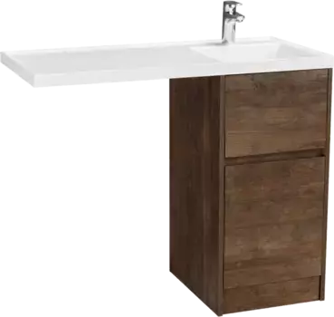 Тумба с раковиной Aquaton Лондри 40 темное дерево