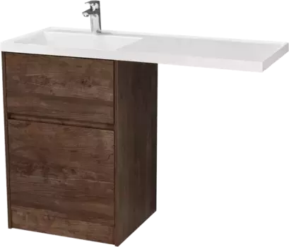 Тумба с раковиной Aquaton Лондри 60 темное дерево