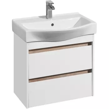 Тумба с раковиной Aquaton Нортон 65 белый глянец