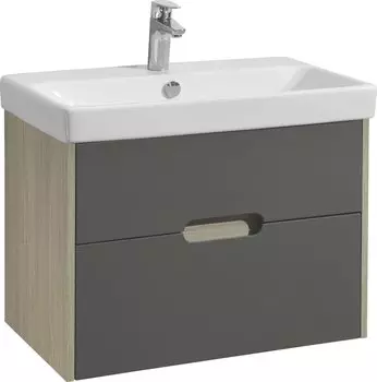 Тумба с раковиной Aquaton Оливия 70 светлое дерево-серый