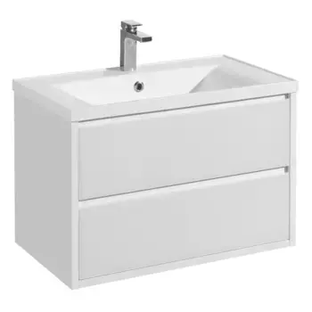 Тумба с раковиной Aquaton Римини 80 белый