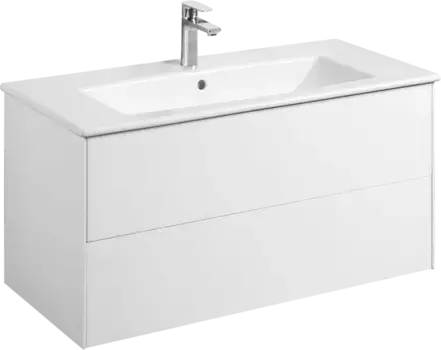 Тумба с раковиной Aquaton Сохо 100 белый глянцевый