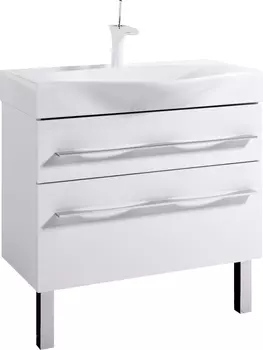 Тумба с раковиной Aqwella 5 stars Milan 80 напольная, с ящиками