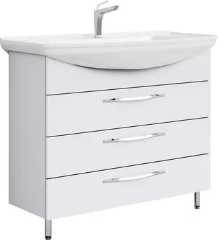 Тумба с раковиной Aqwella Allegro 105 с 3 ящиками