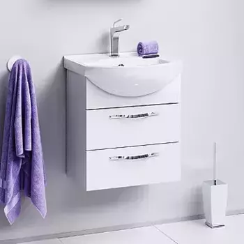 Тумба с раковиной Aqwella Аллегро 50 2 ящика