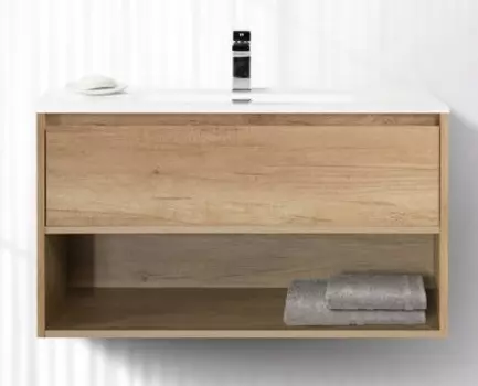 Тумба с раковиной BelBagno Kraft 80 светлое дерево