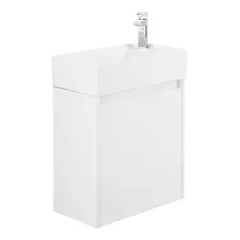 Тумба с раковиной Belbagno Kraft Mini 50 R белый матовый