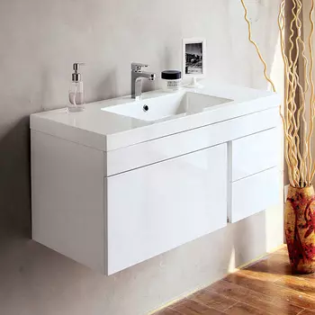 Тумба с раковиной BelBagno Luce 80 bianco lucido