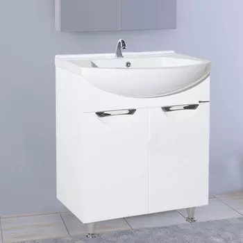 Тумба с раковиной Bellezza Альфа 55 белая