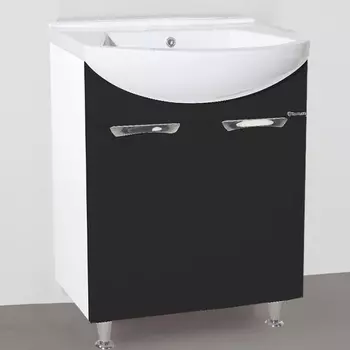 Тумба с раковиной Bellezza Альфа 65 черная