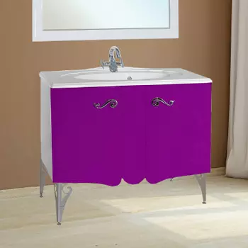 Тумба с раковиной Bellezza Эстель 100 фиолетовая