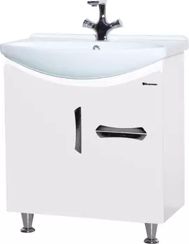 Тумба с раковиной Bellezza Лагуна 65 с ящиком, белая