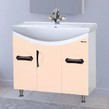 Тумба с раковиной Bellezza Лагуна 85 бежевая