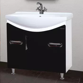 Тумба с раковиной Bellezza Лагуна 85 черная