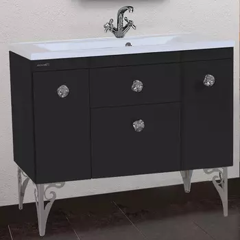 Тумба с раковиной Bellezza Луссо 100 черная