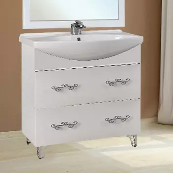 Тумба с раковиной Bellezza Маргарита 105 белая