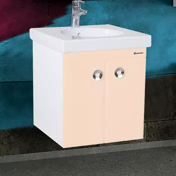 Тумба с раковиной Bellezza Неаполь 50 подвесная прямая бежевая