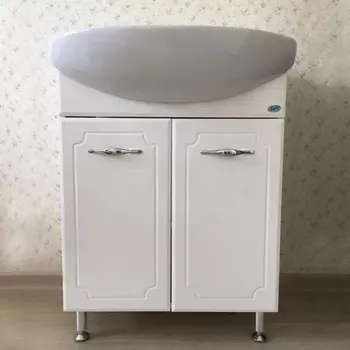 Тумба с раковиной Bellezza Стелла 65 прямая белая