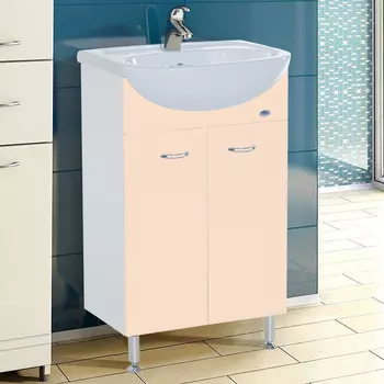 Тумба с раковиной Bellezza Уют 55 бежевая