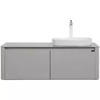Тумба с раковиной Black&White Universell 120 серая глянцевая