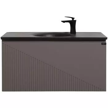 Тумба с раковиной Black&White Universell 90 серая